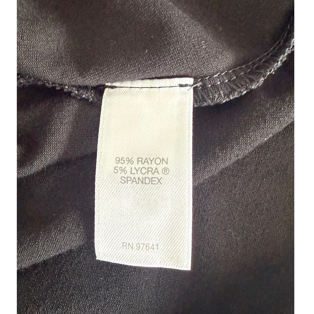 J. Jill Wearever Black Short Sleeve Pleated Button Back Shift Dress Womens M - Picture 8 of 12